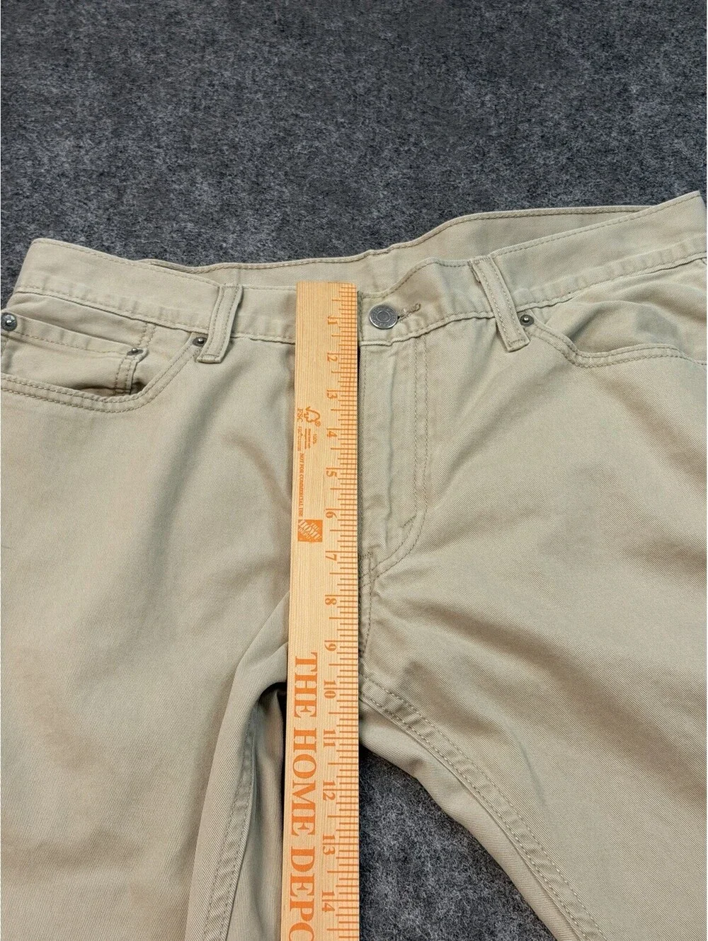 Levis 514 Straight Fit Jeans Mens 34x32 Khaki Tan 100% Cotton Casual Pants